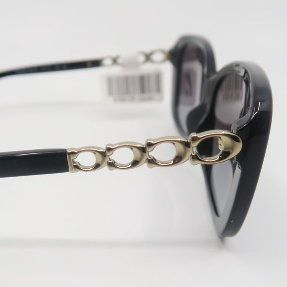 COACH HC8286 5002/8G New Black/Gray Gradient Butterfly Sunglasses - Picture 8 of 11